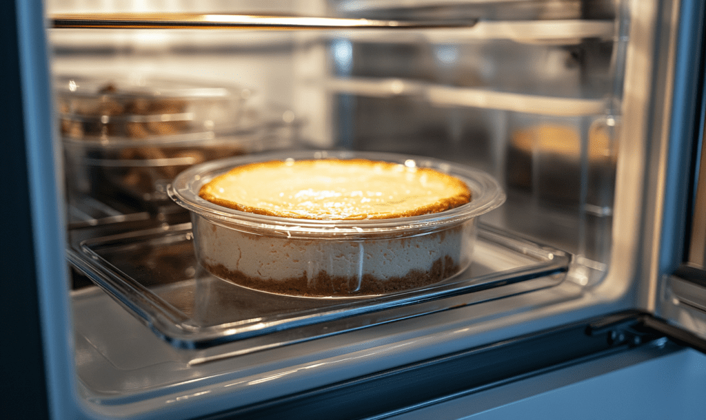 storage cheesecake in the fridge